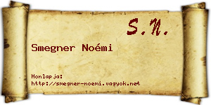 Smegner Noémi névjegykártya